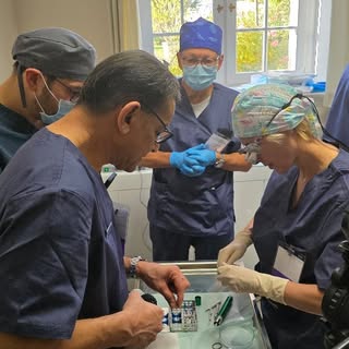 We are at the ISHRS Live Surgery Workshop at the Haut Lasercentrum in Potsdam, Germany. There are 4 
