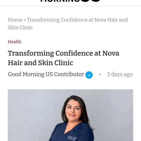 We’re beyond excited to share that Nova Hair & Skin Clinic has been featured in Good Morning US! 🌟
