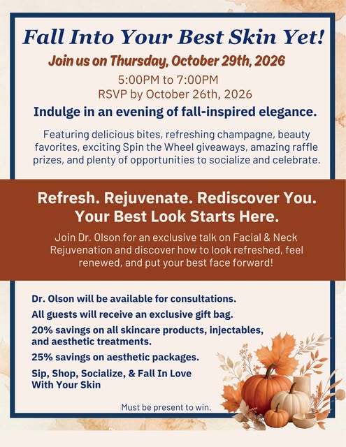 🍂Save the Date!
Our Fall Open House Is Back!

Join us for an evening of beauty, exclusive savings, 