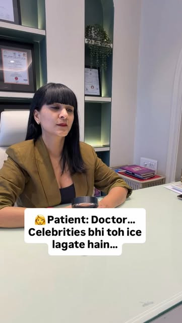 Celebrities use ice… but not to shrink pores! 🧊👀

So why DO they use it before makeup?

Full expla