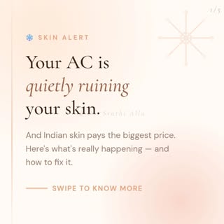 Your AC isn’t just cooling the room… it’s silently damaging your skin. ❄️
Constant air-conditioning 