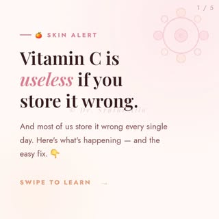 “Dermatologist truth:
Vitamin C works only if it’s stored correctly.
Once it oxidizes, it stops prot