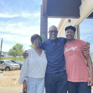 My mom and brother.