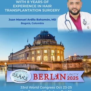 El Dr. Juan Manuel Ardila Bahamón participará en el Congreso Mundial de la @ISHRS (International Soc