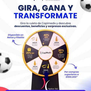 Gira, gana y transfórmate

En Capimedix, cada visita puede traer una sorpresa.

Participa en nuestra