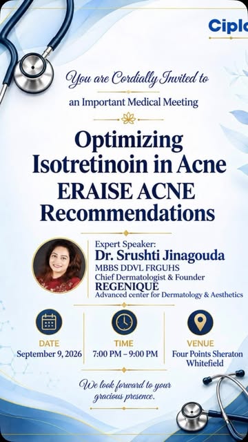 A proud moment for Regenique! ✨

Dr. Srushti Jinagouda, Chief Dermatologist & Founder of Regenique, 