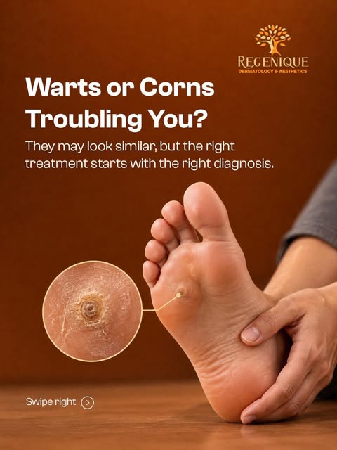 Warts or corns causing pain or discomfort? 👣

They may look similar, but they’re not the same — and
