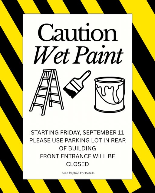 🫟 WET PAINT ALERT 🫟
Our store front is getting some much needed TLC! For appointments and walk-ins
