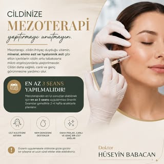 ✨ Cildinizin ihtiyacı olan bakımı ertelemeyin!

Mezoterapi; vitamin, mineral, aminoasit ve hyaluroni