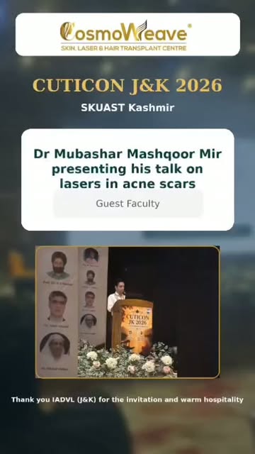 Guest Faculty | CUTICON J&K 2026
A privilege to present at CUTICON J&K 2026, SKUAST Kashmir on:
“Mor