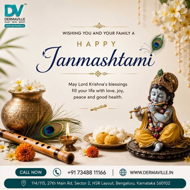✨ Happy Janmashtami! 🦚💙

May Lord Krishna’s blessings fill your life with love, joy, peace, prospe