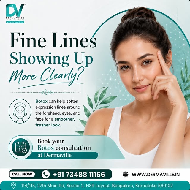 Fine lines around the forehead, eyes, and face can become more noticeable over time.

Botox may help