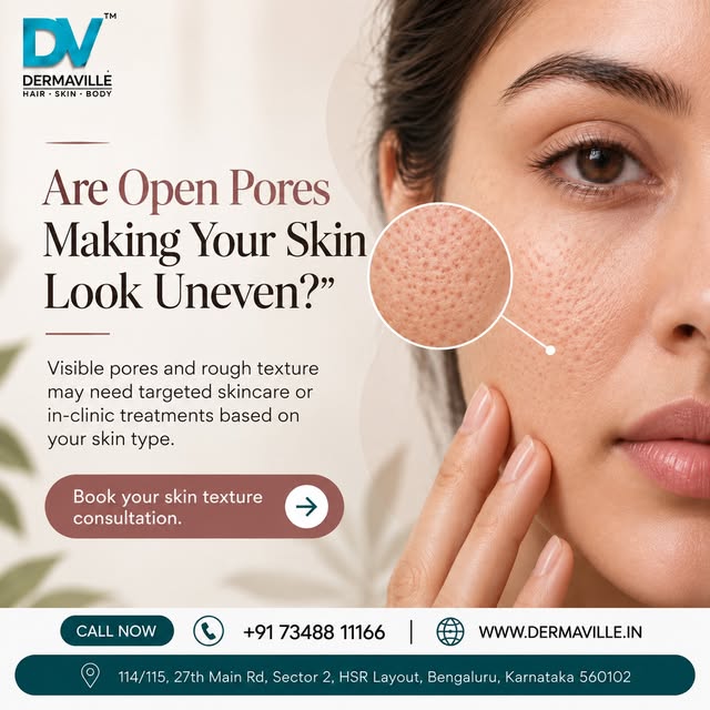 Open pores and uneven skin texture can make your skin look tired and less smooth. ✨

Visible pores, 