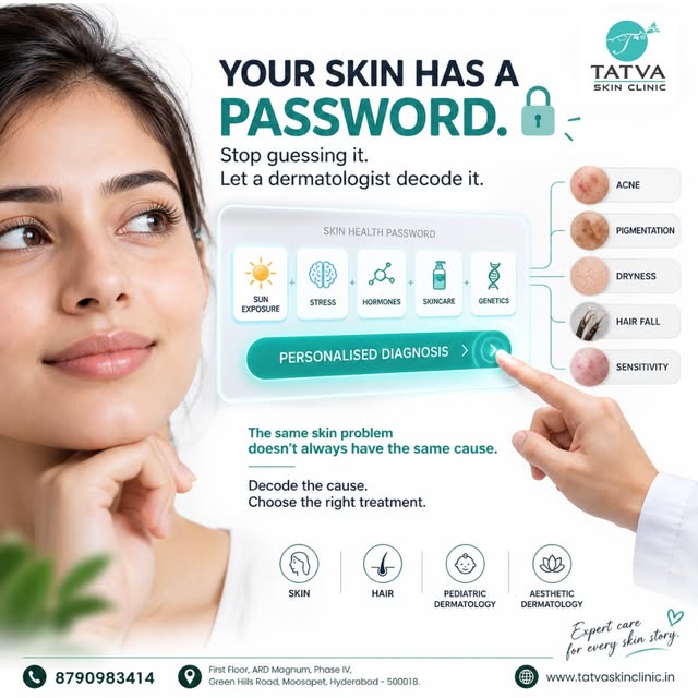 🔐 Your skin has a password. Are you guessing it?

Acne, pigmentation, dryness, sensitivity or hair 
