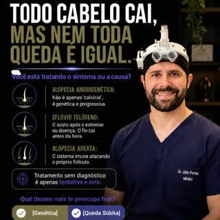 TODO CABELO CAI, MAS NEM TODA QUEDA É IGUAL. 🤔 Você já parou para pensar que tratar a queda capilar