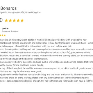 A beautiful, natural transformation for this lovely patient following her hair transplant at Dr Bona
