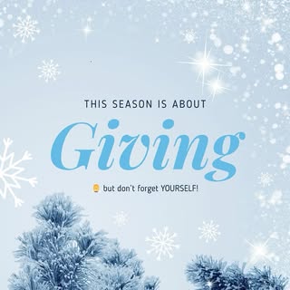 🧖‍♀️ This season is about giving—but don’t forget yourself!
✨ Take 5 minutes to breathe, hydrate, a