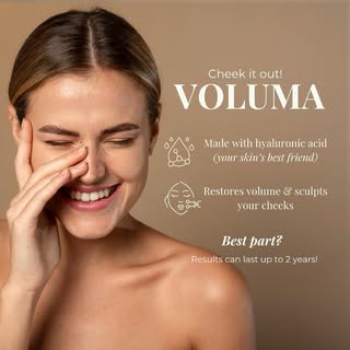 ✨ Cheek it out! ✨
💉 Turn heads without trying. 😉 Voluma Cheek Filler gives you natural lift, conto