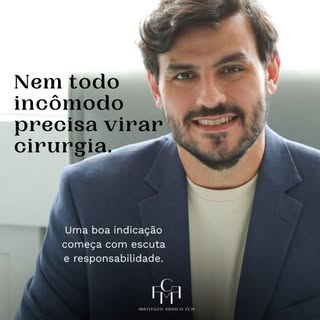 Nem todo incômodo precisa virar cirurgia.
Uma boa indicação médica não começa com uma técnica ou um 