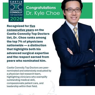 Honored to be named for the 5th year in a row #castleconnolly #topsurgeon #bestfacialplasticsurgeon 