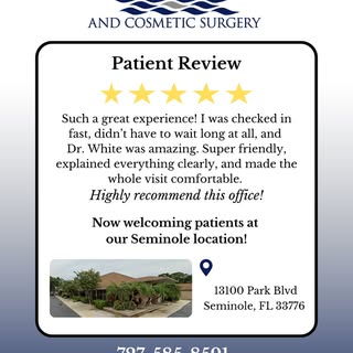 We are proud to serve patients at our Seminole location!
With over 35 years of trusted dermatologic 