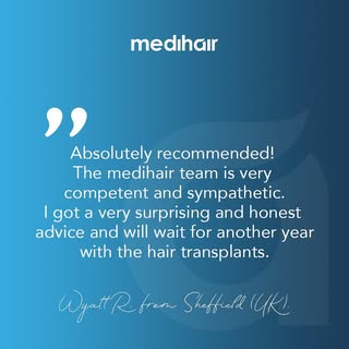 At Medihair we have your best interests at heart! Hair transplants should not be the first step in t