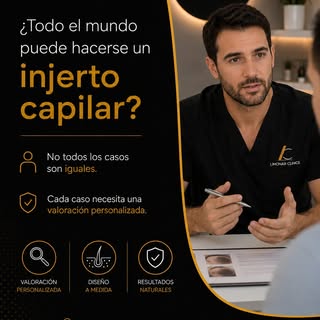 ¿Todo el mundo puede hacerse un injerto capilar? 🧑🏻‍⚕️

No todos los casos son iguales. Antes de r
