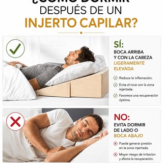 Después de un injerto capilar, los cuidados de los primeros días son fundamentales. 🧑🏻‍⚕️✨

Dormir