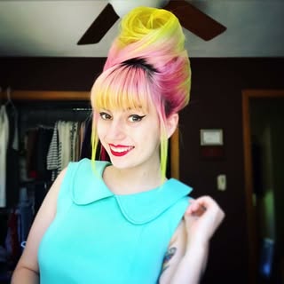 A little Jetsons Realness #vintagehair #hairstyles #updo by Michael Steen @fuadscreativehair #champa