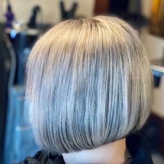 Fun silver bob! Hair by  @stylistmichaelsteen @fuadscreativehair 

#champaignurbana #champaignil #ur