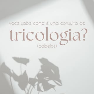 Você sabe como é a consulta de tricologia? 

▫️Primeiramente fazemos uma história detalhada da queix
