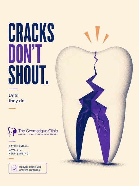 A tiny crack today can become a bigger dental problem tomorrow. 🦷

Don’t wait for pain catch it ear