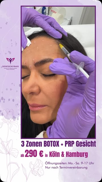 Botox 3 Zonen + PRP fürs Gesicht in Köln & Hamburg

Sie interessieren sich für eine kombinierte ästh