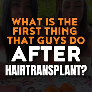 What do men want to do first after a hair transplant?

Have sex.
Drink alcohol.
Go back to normal li