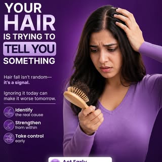 Noticing more hair on your brush than usual?

Hair fall isn’t random - it’s your body sending a sign