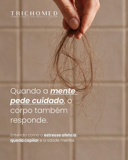 O estresse prolongado pode interferir no ciclo capilar e favorecer episódios de queda, mas esse sina