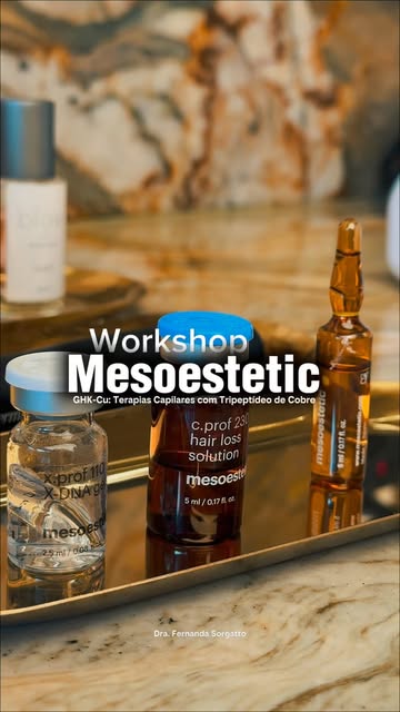 Hoje foi dia de compartilhar conhecimento no workshop mesoestetic sobre terapias capilares com GHK-C