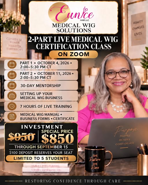 Launch Your Medical Wig Business with Confidence

Ready to learn how to start your own medical wig b