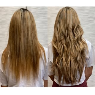 My client already had long hair but wanted to go even LONGER!! We went with @hairtalkusa 25" tape-in