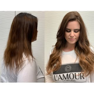 Transformation Thursday!! My client wanted to add more dimension without coloring her hair, so we ad