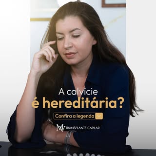 Sim, a calvície é hereditária. 🧬 

A predisposição genética é uma das principais causas da queda de