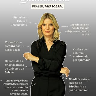 Prazer, eu sou a Taís! 🤍

Há mais de 15 anos, escolhi dedicar minha carreira ao universo da beleza.