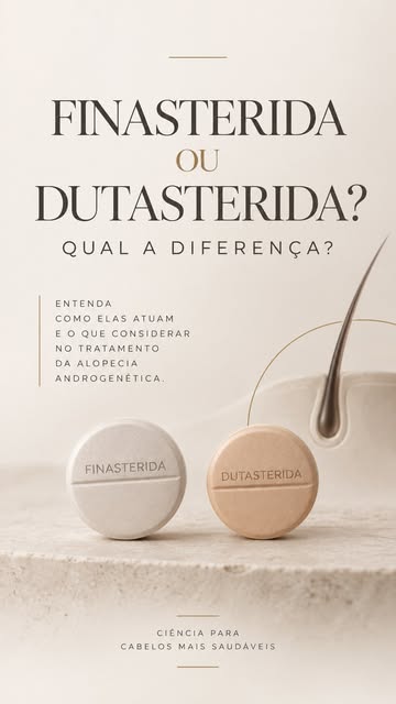 Finasterida ou dutasterida? Qual a diferença? 🧬

As duas atuam na via da 5-alfa-redutase, mas a dut