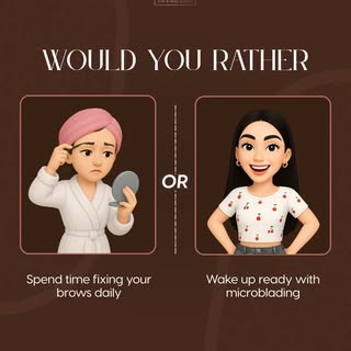 Be honest… would you rather spend 10 extra minutes fixing your brows every morning, or just wake up 