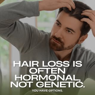 Hair loss isn't always just "bad genetics". For many men, it's hormonal.

DHT (a hormone made from t