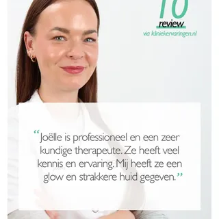 Volledige review:

Joëlle is professioneel en een zeer kundige therapeute. Ze heeft veel kennis en e