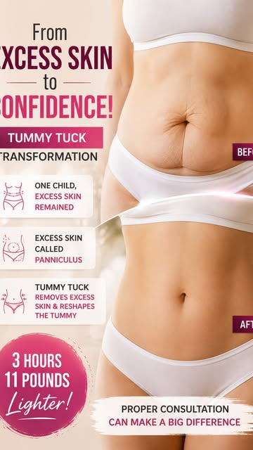 TUMMY TUCK | ABDOMINOPLASTY ✨

Pregnancy ke baad abdomen par reh gayi excess & loose skin ko remove 