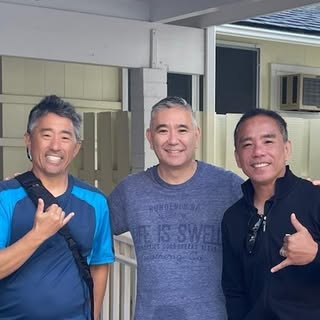 Claremont McKenna College Alumni in Oahu. Hawaii.  James Kwon , David Oyadomari, and Roel Galope .  