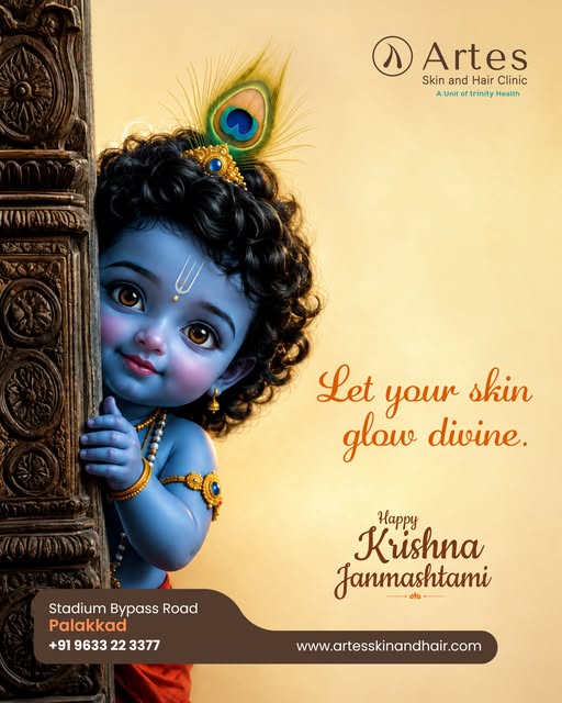 Happy Krishna Janmashtami

📍 Artes Skin & Hair Clinic
Stadium Bypass Road, Palakkad
📞 Book Your Ap
