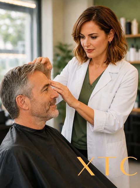 He's been your client for years and he finally said it out loud — that he's been losing hair, and do